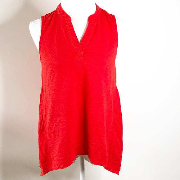 Chicos Top 1P | 8  Sleeveless V Neck Tank Top Cotton - Picture 1 of 5